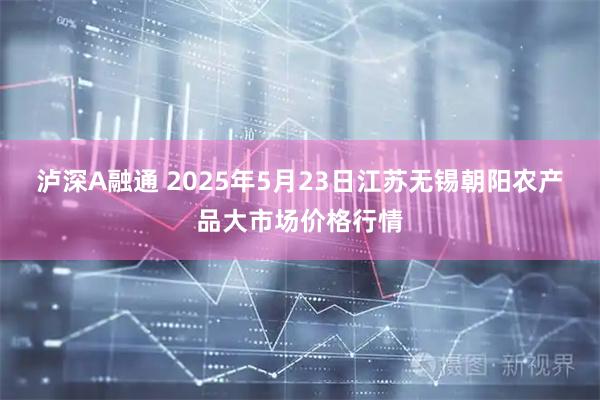 泸深A融通 2025年5月23日江苏无锡朝阳农产品大市场价格行情