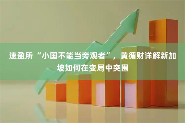 速盈所 “小国不能当旁观者”，黄循财详解新加坡如何在变局中突围