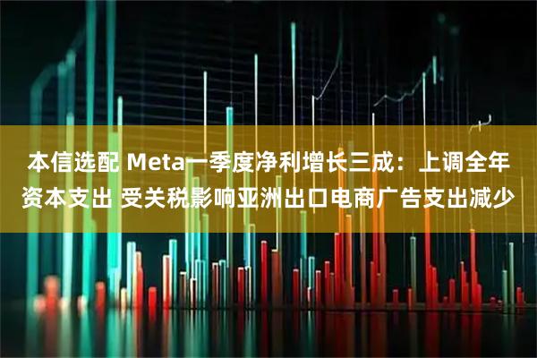 本信选配 Meta一季度净利增长三成：上调全年资本支出 受关税影响亚洲出口电商广告支出减少